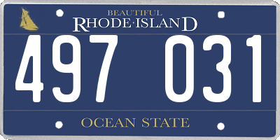 RI license plate 497031