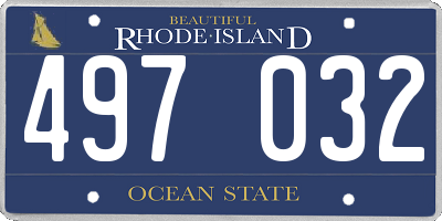 RI license plate 497032