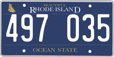 RI license plate 497035