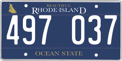 RI license plate 497037
