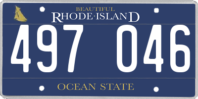 RI license plate 497046