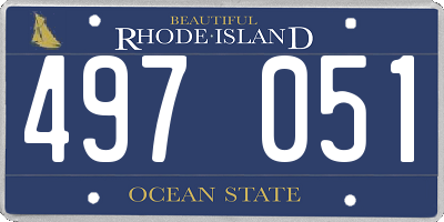 RI license plate 497051