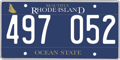 RI license plate 497052