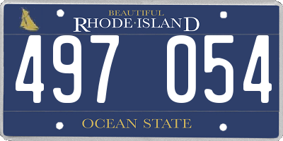 RI license plate 497054