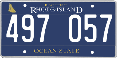 RI license plate 497057