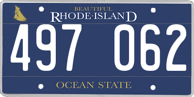 RI license plate 497062