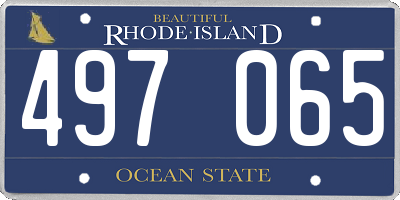 RI license plate 497065