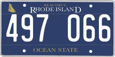 RI license plate 497066
