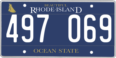 RI license plate 497069