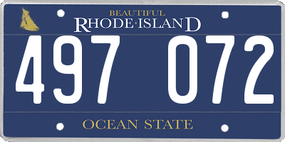 RI license plate 497072