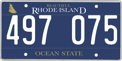 RI license plate 497075