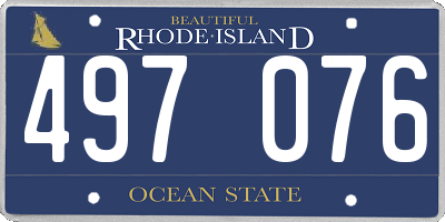RI license plate 497076