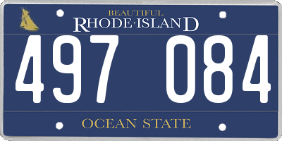 RI license plate 497084