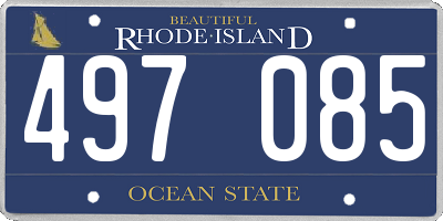 RI license plate 497085