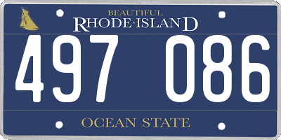 RI license plate 497086