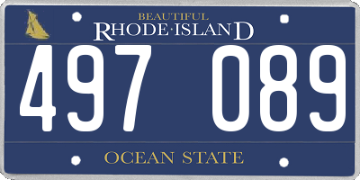 RI license plate 497089