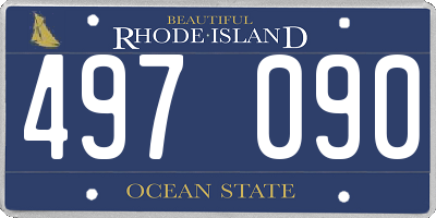 RI license plate 497090