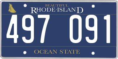 RI license plate 497091