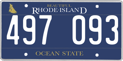 RI license plate 497093