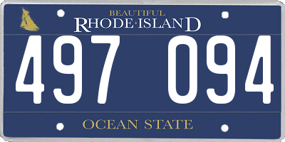 RI license plate 497094