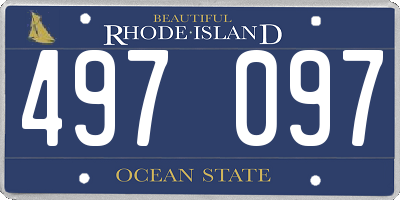 RI license plate 497097