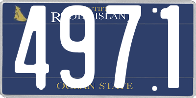 RI license plate 4971