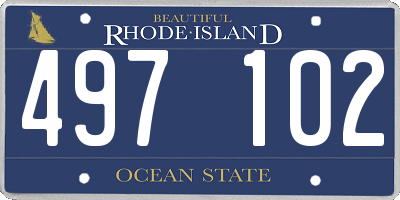 RI license plate 497102