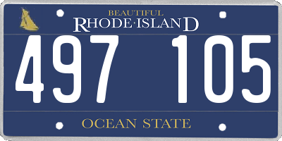 RI license plate 497105
