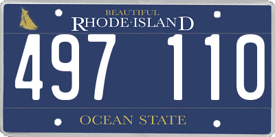 RI license plate 497110