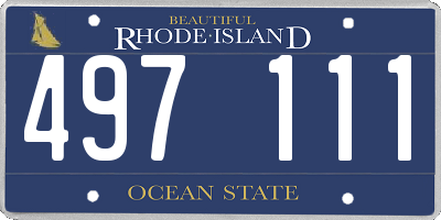 RI license plate 497111