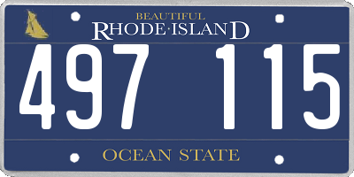 RI license plate 497115