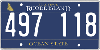 RI license plate 497118