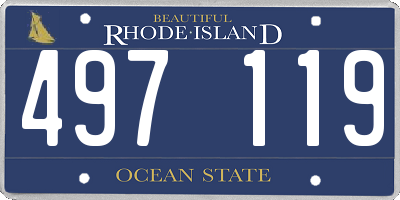 RI license plate 497119