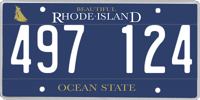 RI license plate 497124