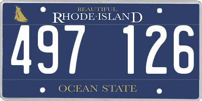 RI license plate 497126