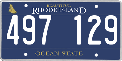 RI license plate 497129