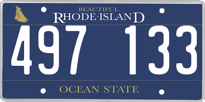 RI license plate 497133