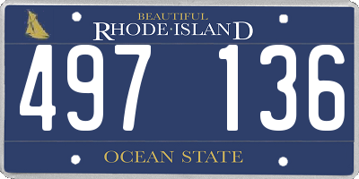 RI license plate 497136