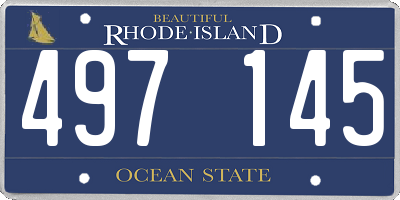 RI license plate 497145