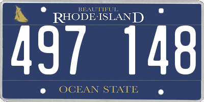 RI license plate 497148