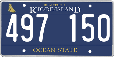 RI license plate 497150