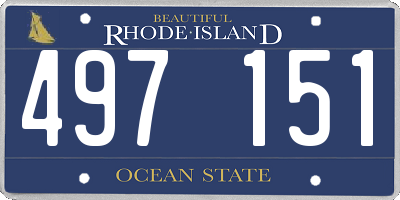 RI license plate 497151