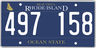 RI license plate 497158