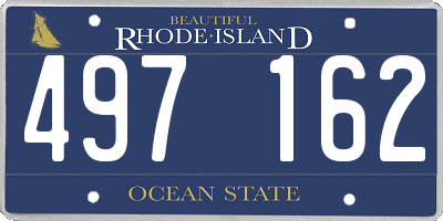 RI license plate 497162