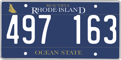 RI license plate 497163