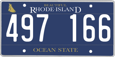 RI license plate 497166