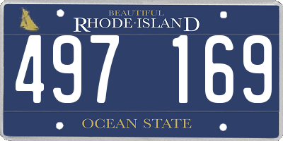 RI license plate 497169