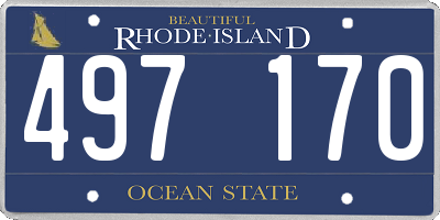 RI license plate 497170
