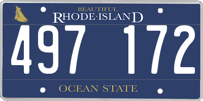 RI license plate 497172