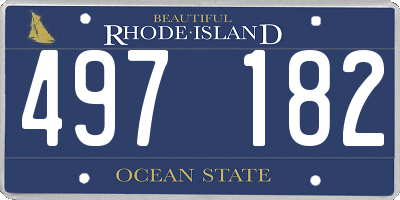 RI license plate 497182